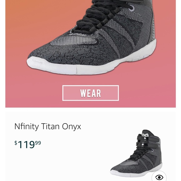 NFINITY Shoes Nfinity Titan Onyx Cheer Shoe Size 75 With Case